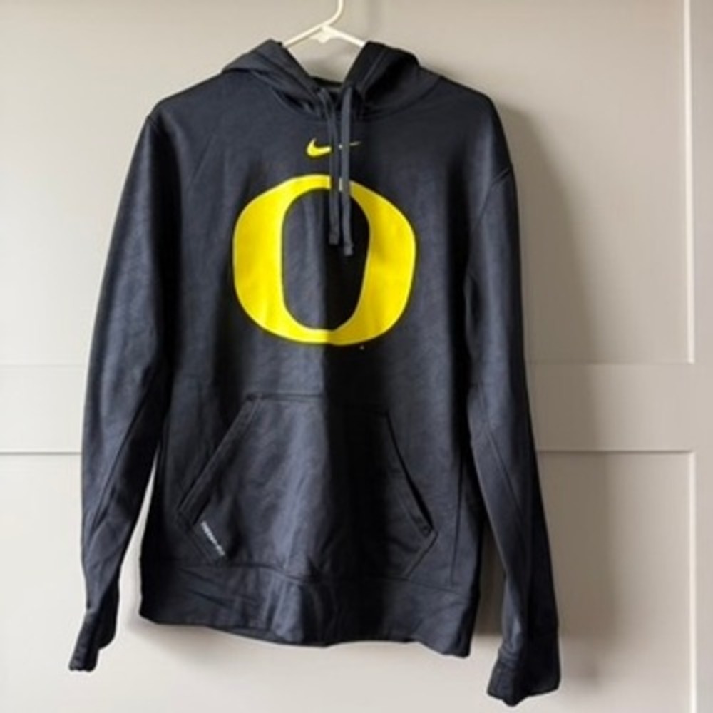 Nike‎ Oregon Ducks Therma-FIT Hoodie Mens Small Black Pullover Football NCAA